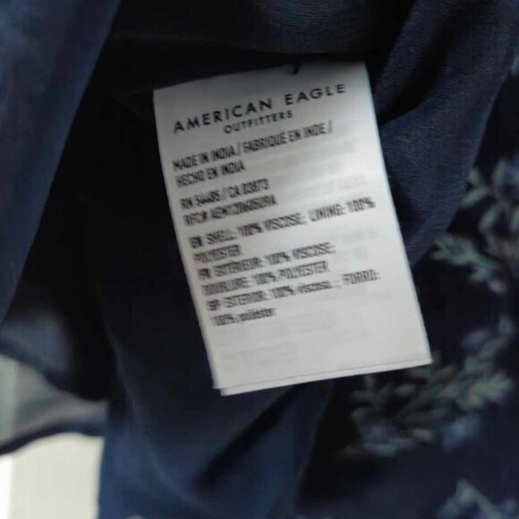 American Eagle Blue Floral Mini Skirt SZ XL - Picture 5 of 6